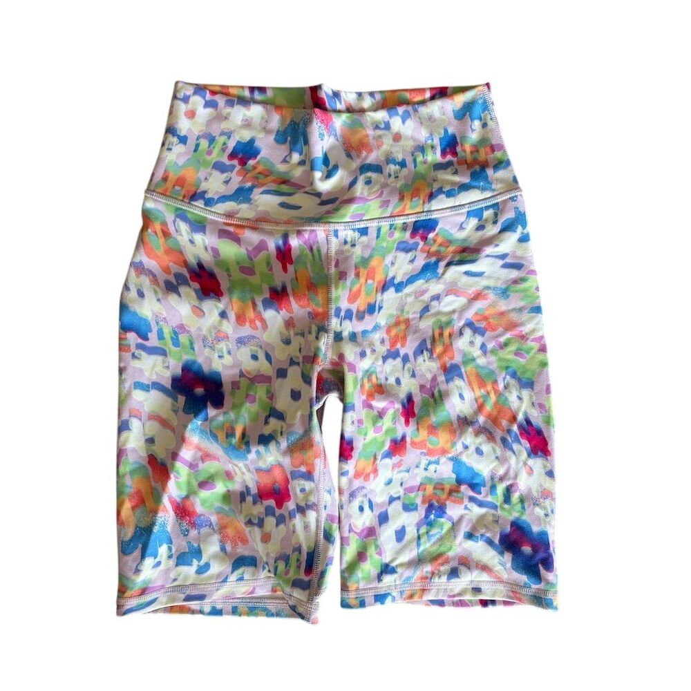 Fabletics Women's High-Waisted Floral Workout Shorts Size S